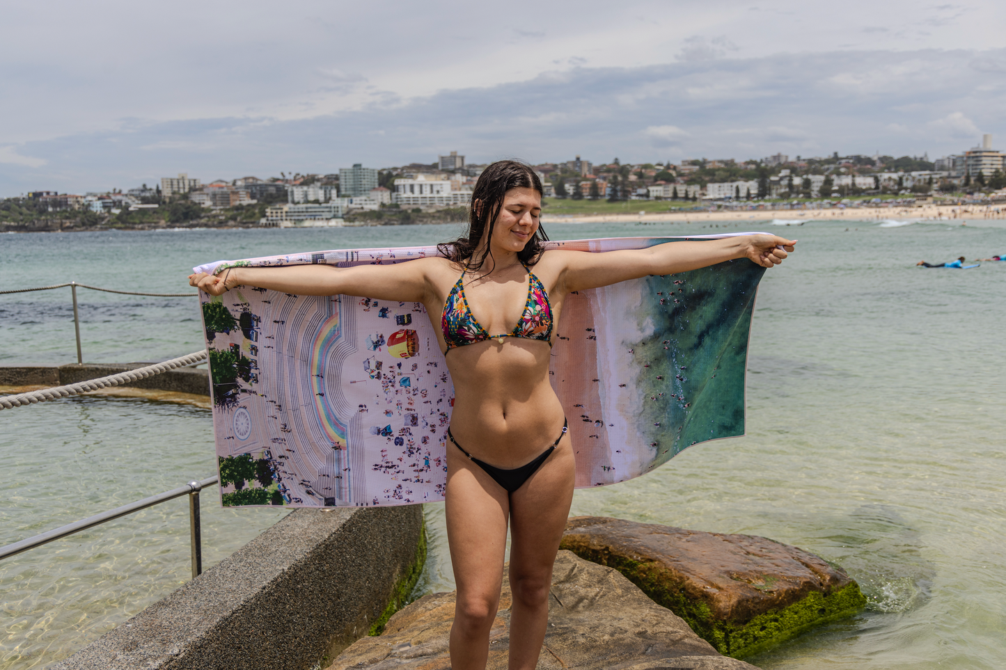 Vertical Rainbow - Beach Towel