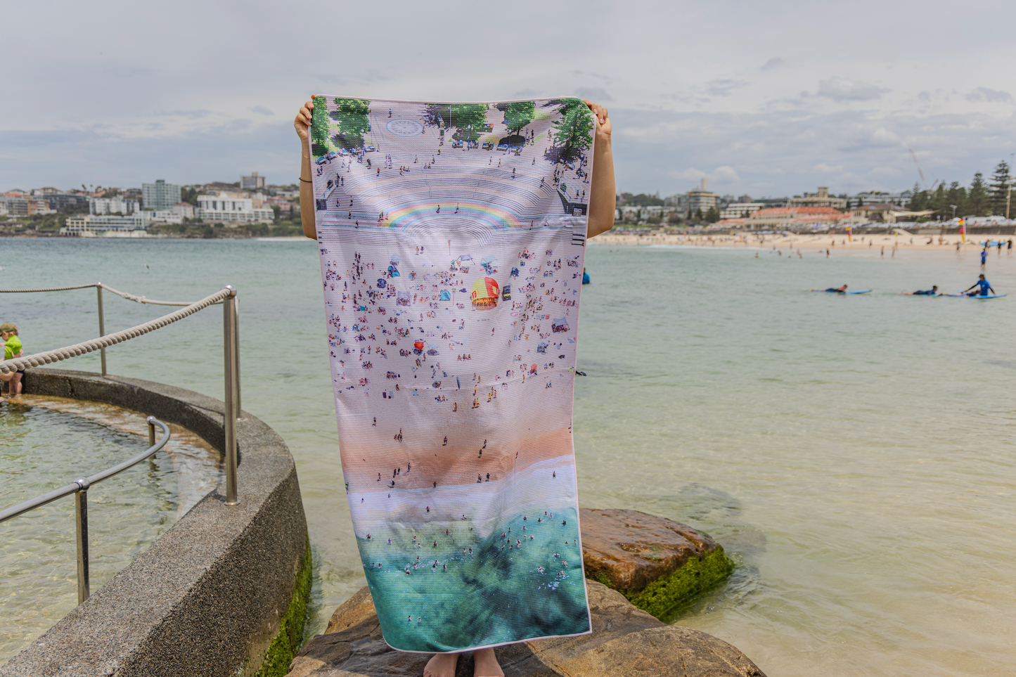 Vertical Rainbow - Beach Towel