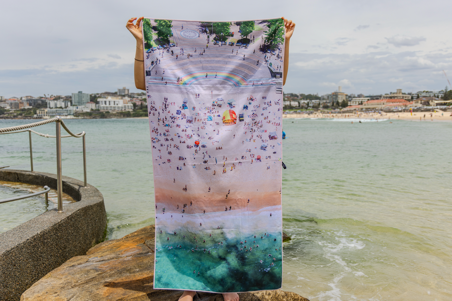 Vertical Rainbow - Beach Towel