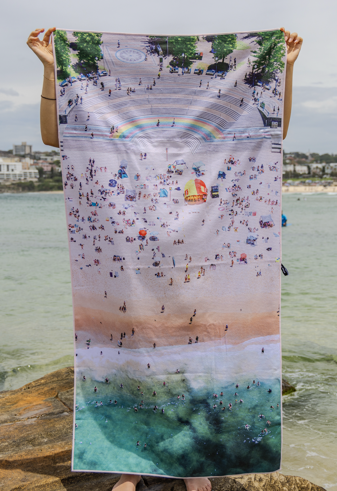 Vertical Rainbow - Beach Towel
