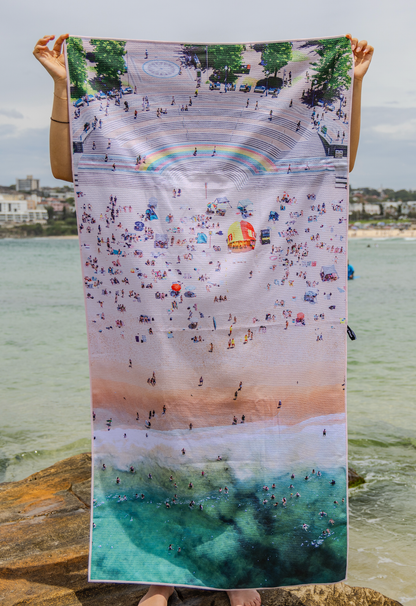Vertical Rainbow - Beach Towel