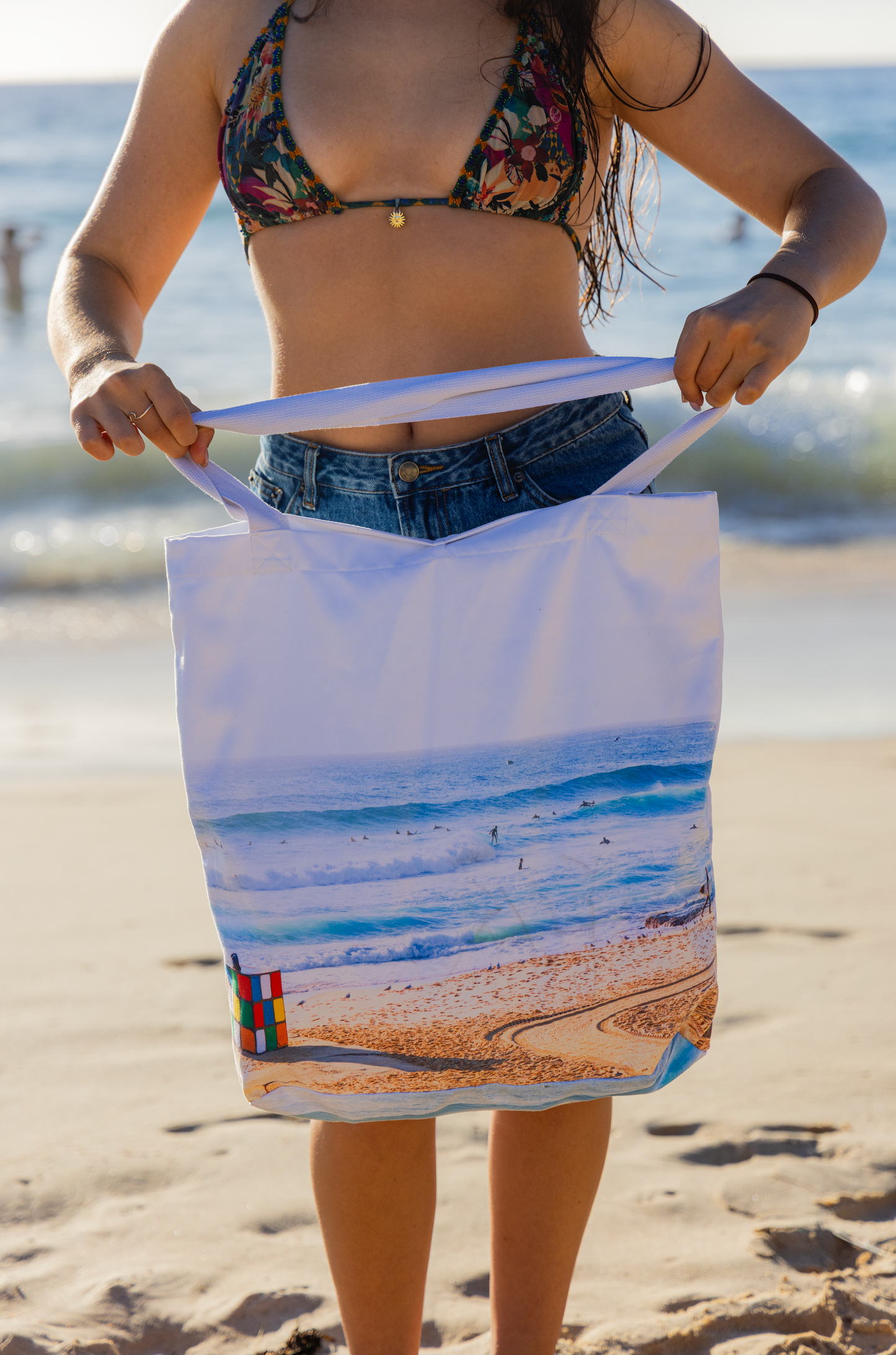 Cube and surf - Tote bag